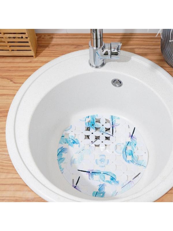 Коврик в раковину Доляна «Пёрышки», 29×29 см