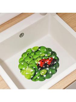 Коврик в раковину Доляна «Божья коровка», 28×28 см