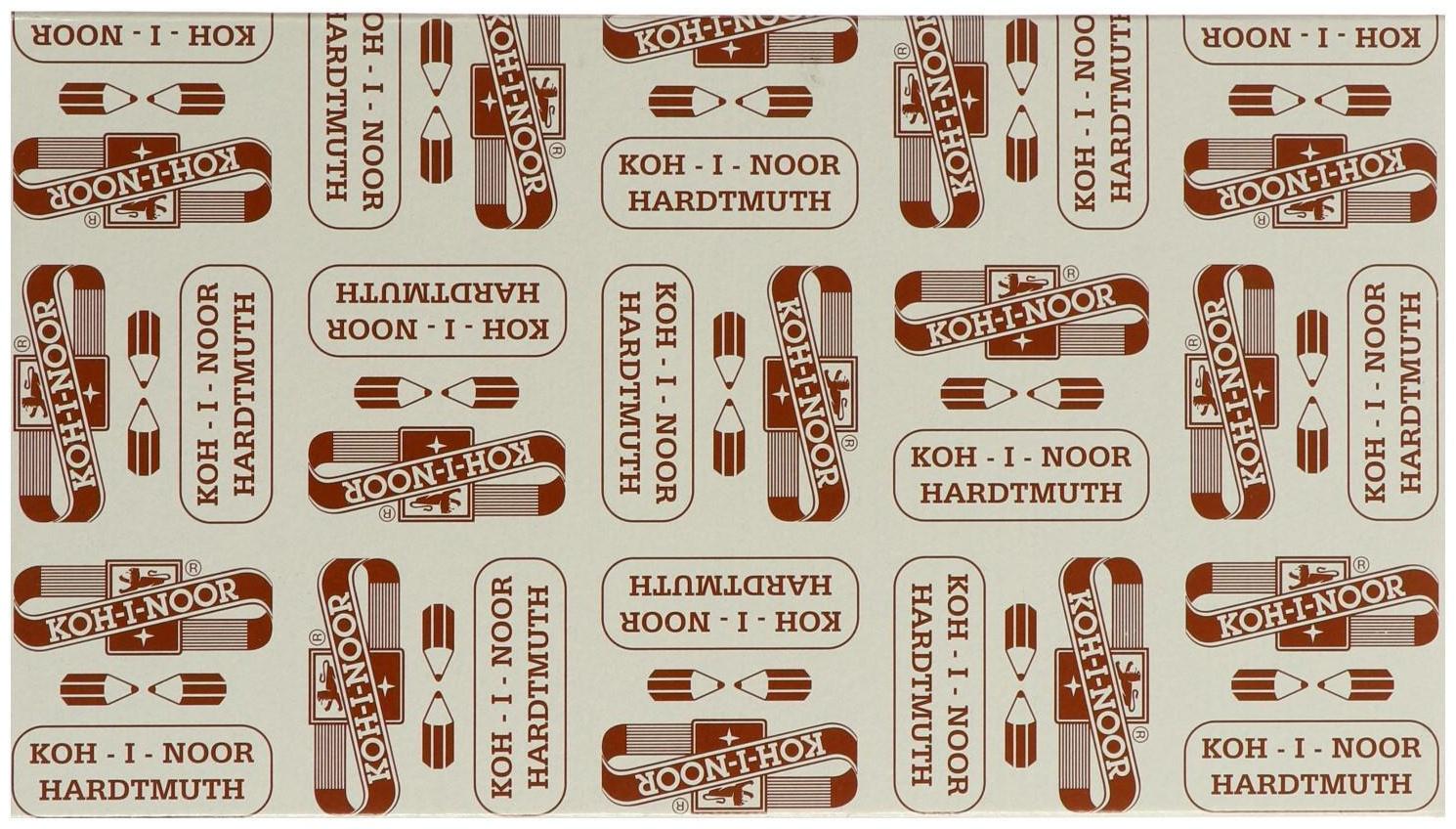 Набор карандашей чернографитных разной твердости 12 штук Koh-I-Noor TOISON D`OR 1902 ART 8B-8H, металлический пенал