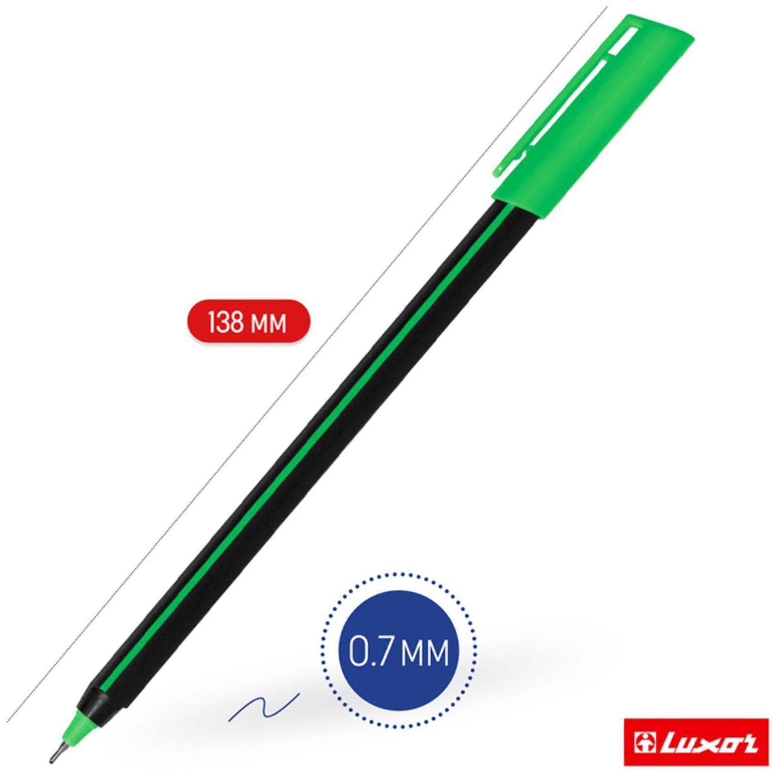 Ручка шариковая Luxor Stick Soft Touch, узел 0.7 мм, стержень синий