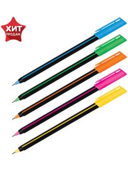 Ручка шариковая Luxor Stick Soft Touch, узел 0.7 мм, стержень синий