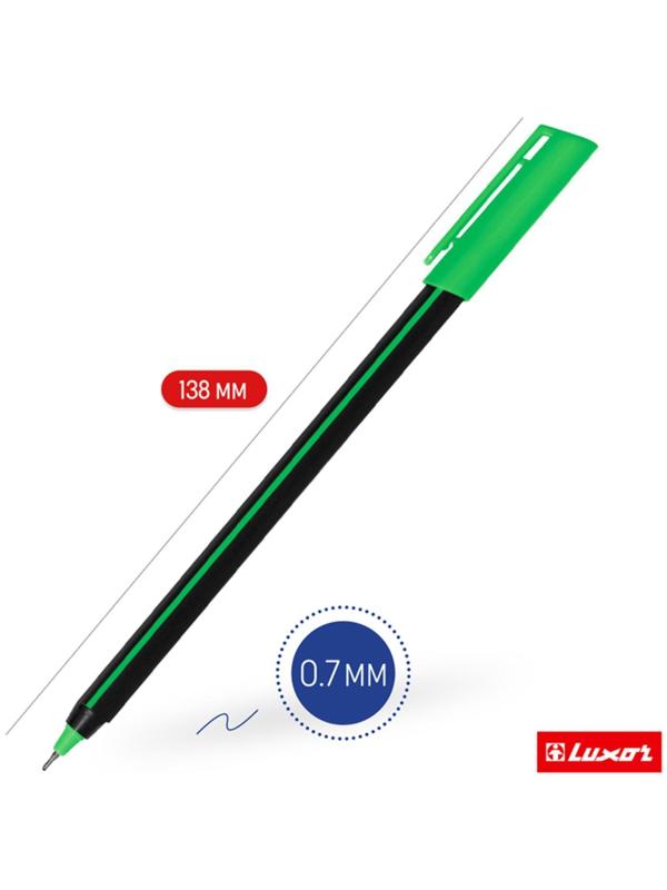 Ручка шариковая Luxor Stick Soft Touch, узел 0.7 мм, стержень синий