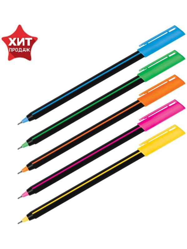 Ручка шариковая Luxor Stick Soft Touch, узел 0.7 мм, стержень синий