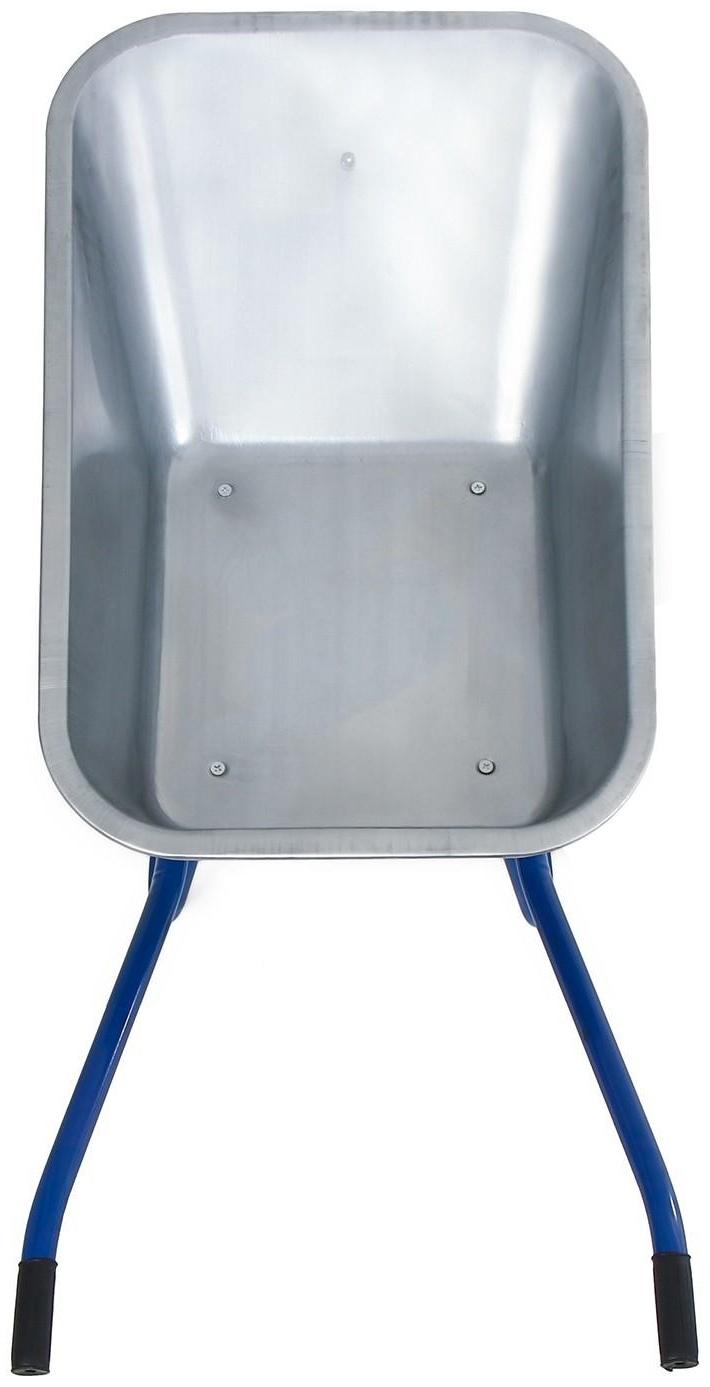 Тачка строительная, двухколёсная: груз/п 200 кг, объём 100 л, синие ручки