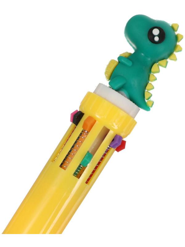 Ручка шариковая автоматическая 10-ти цветная, стержень 0,7мм МИКС Дракон