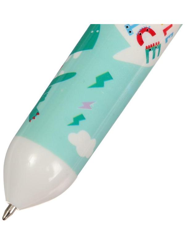 Ручка шариковая автоматическая 10-ти цветная, стержень 0,7мм МИКС Дракон