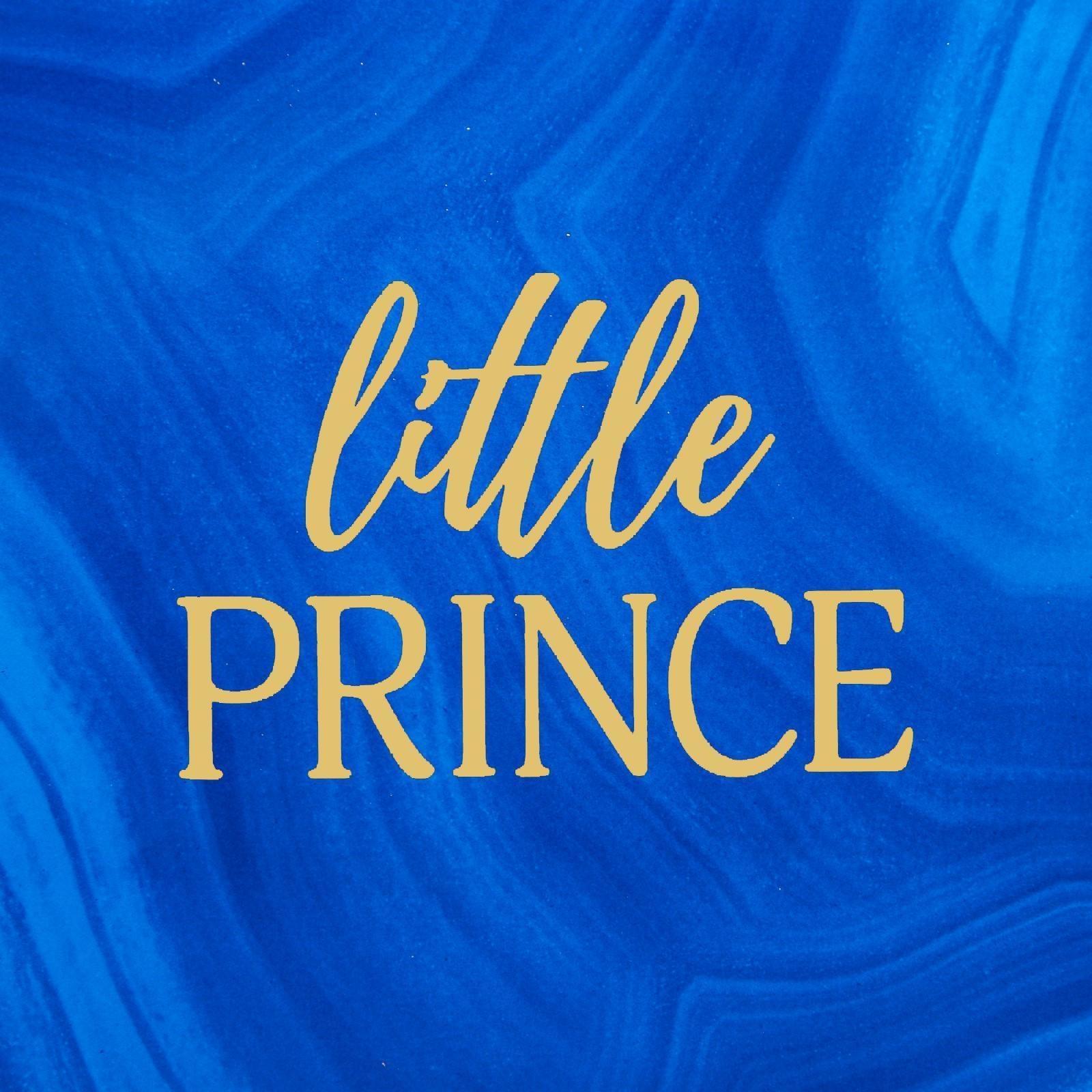 Нагрудник для кормления «Little prince» непромокаемый на липучке, с карманом