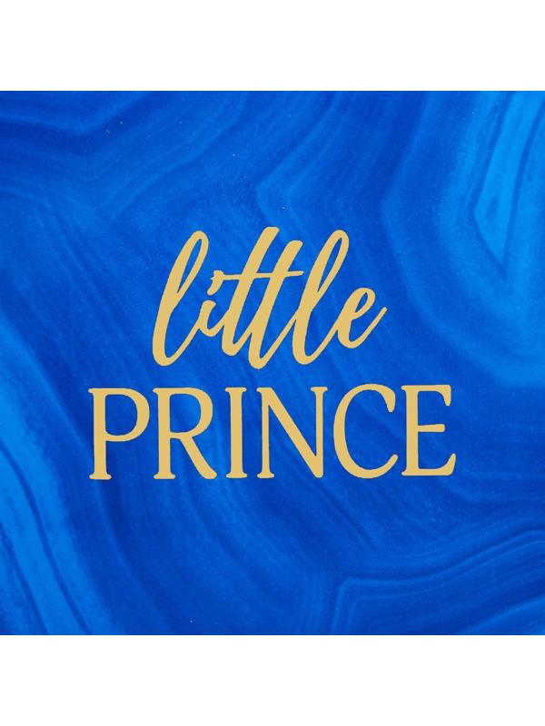 Нагрудник для кормления «Little prince» непромокаемый на липучке, с карманом