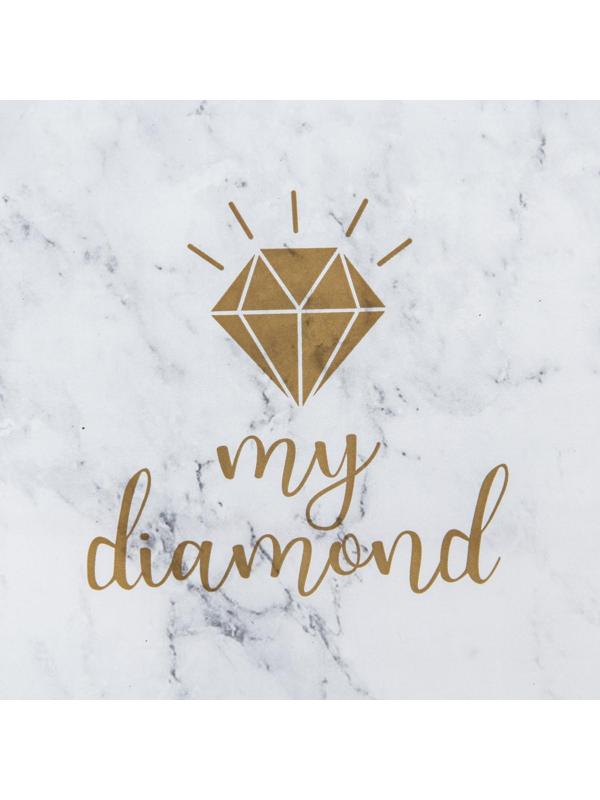 Нагрудник для кормления «My diamond» непромокаемый на липучке, с карманом