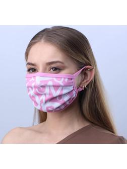 Маска защитная текстильная «Буквы», многоразовая