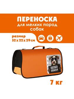 Сумка - переноска раскладная, каркасная «Особо опасен» 52x22x29 см