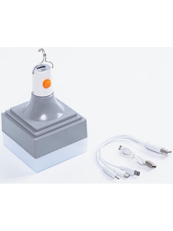 Фонарь кемпинговый аккумуляторный 10 Вт, 2х1200 мАч, USB 5 В, 4 режима