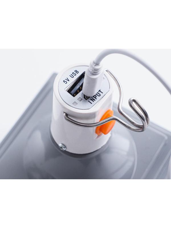 Фонарь кемпинговый аккумуляторный 10 Вт, 2х1200 мАч, USB 5 В, 4 режима