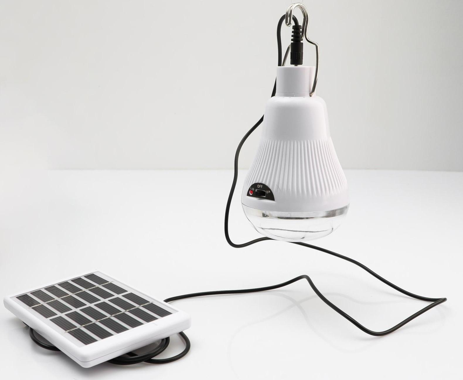 Фонарь кемпинговый аккумуляторный, 10 Вт, 20 LED, 1000 мАч, 12 х 7.5 см, солнечная батарея