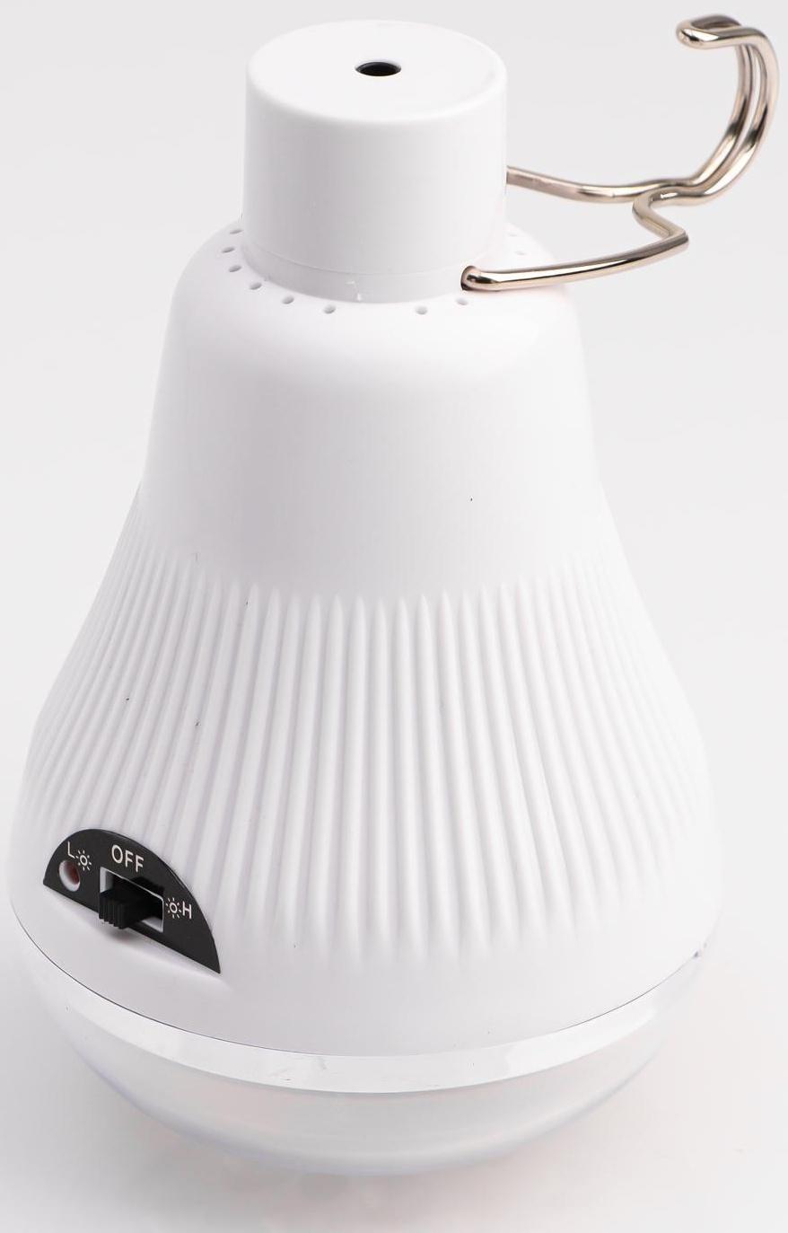 Фонарь кемпинговый аккумуляторный, 10 Вт, 20 LED, 1000 мАч, 12 х 7.5 см, солнечная батарея