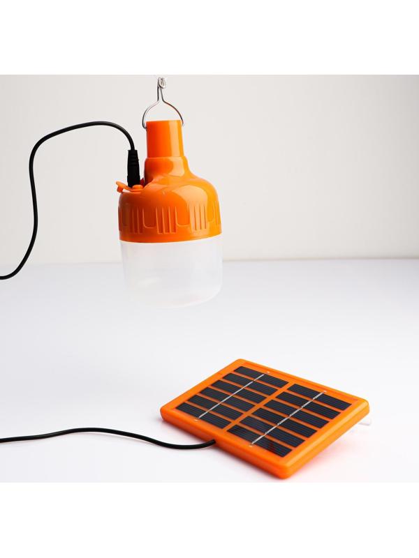 Фонарь кемпинговый аккумуляторный, 10 Вт, 10  LED, 500 мАч, солнечная батарея