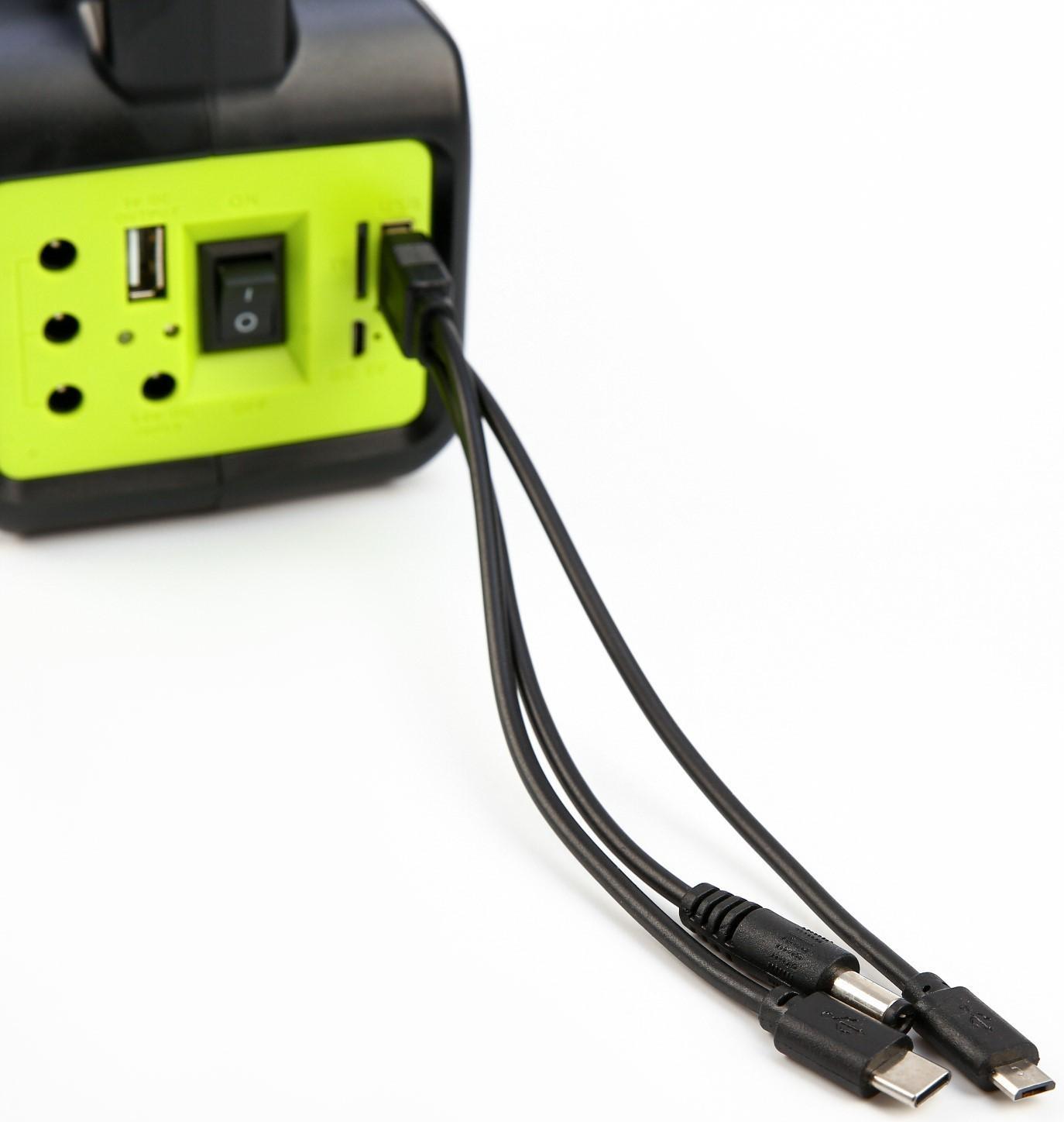 Фонарь кемпинговый аккумуляторный, с лампочками,10 вт, 9000 мАч, солнечная батарея, USB