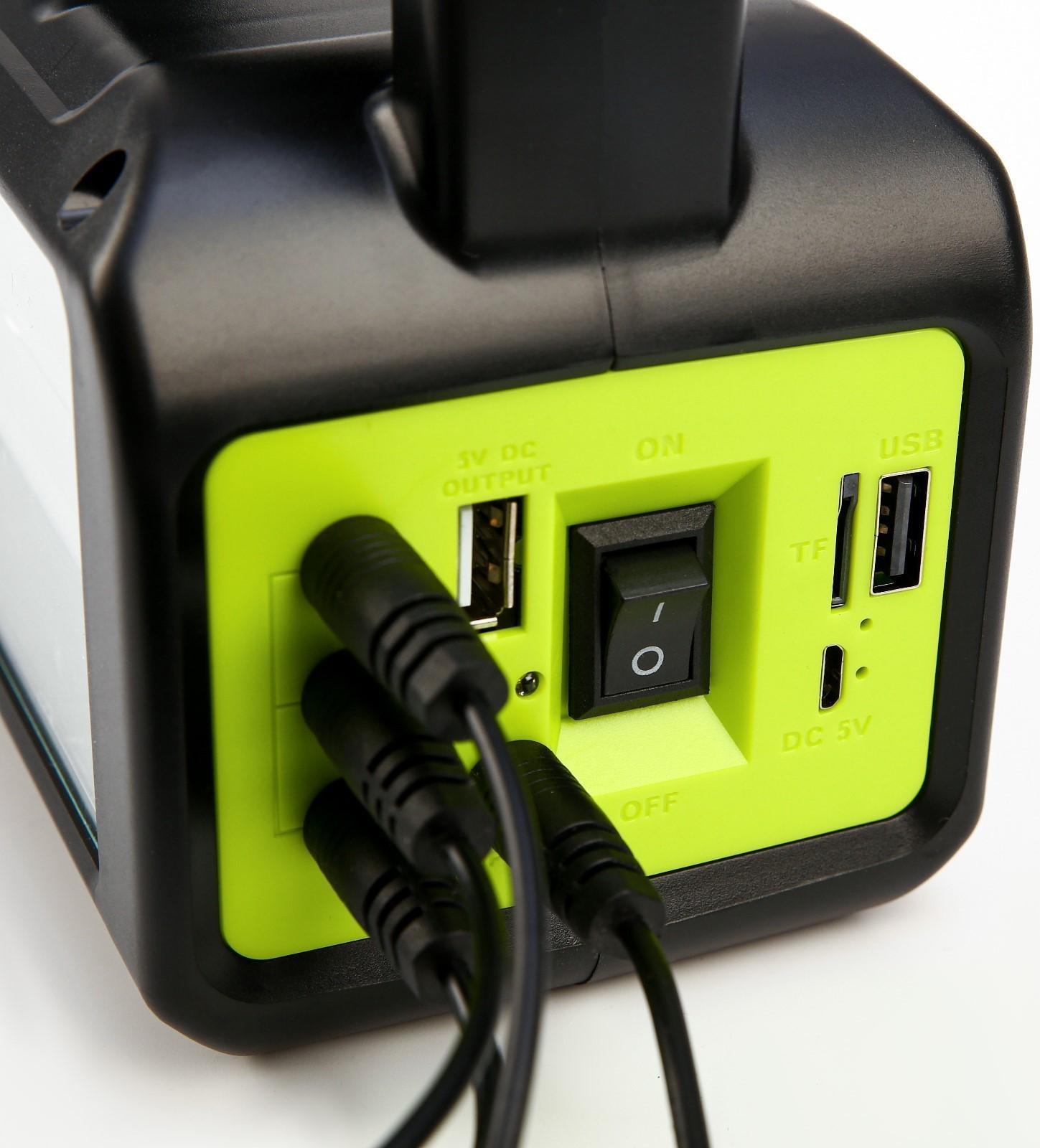 Фонарь кемпинговый аккумуляторный, с лампочками,10 вт, 9000 мАч, солнечная батарея, USB