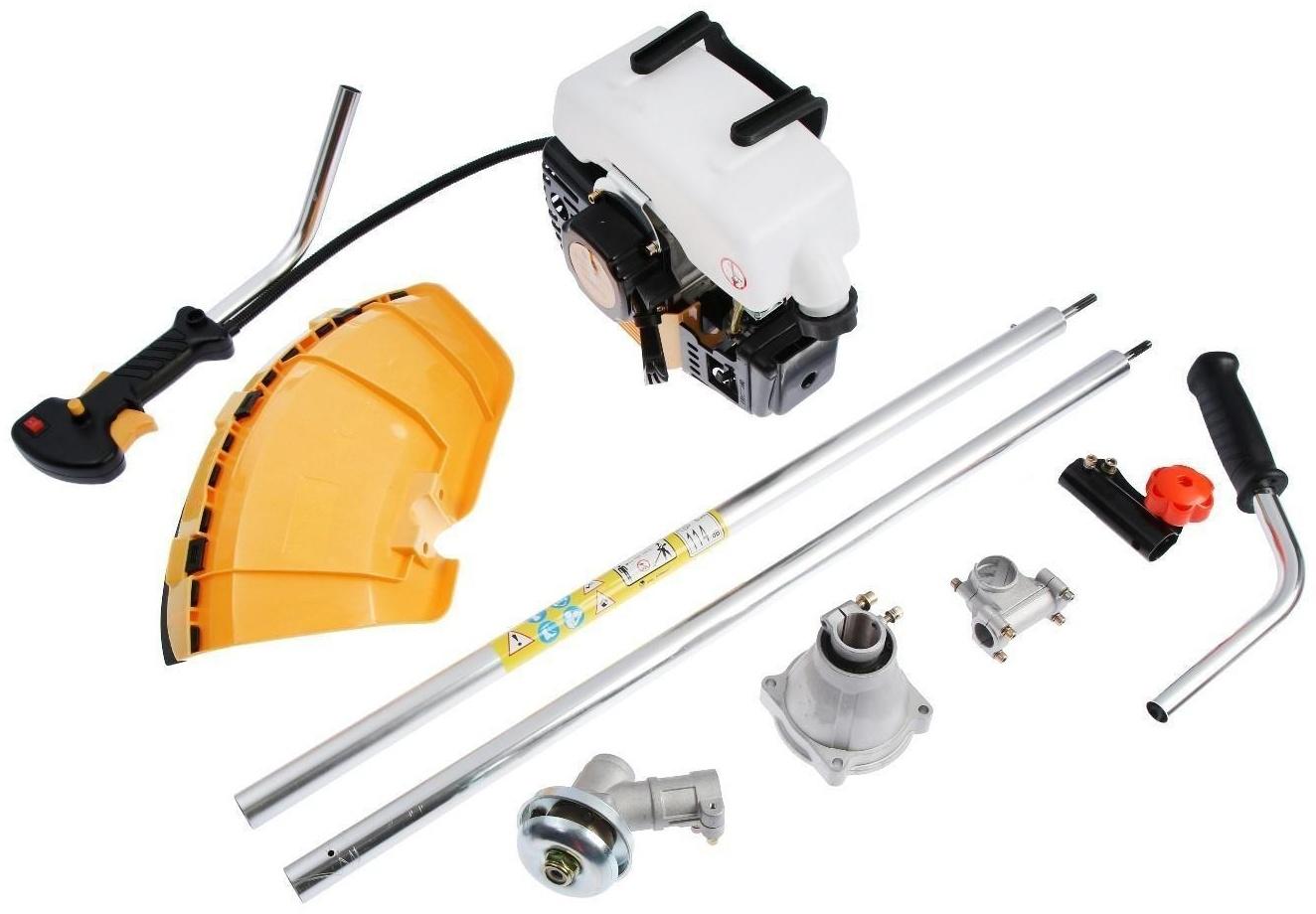 Триммер бензиновый ТУНДРА, Easy-start, леска/нож, 43 см3, 2 л.с., в двух коробках