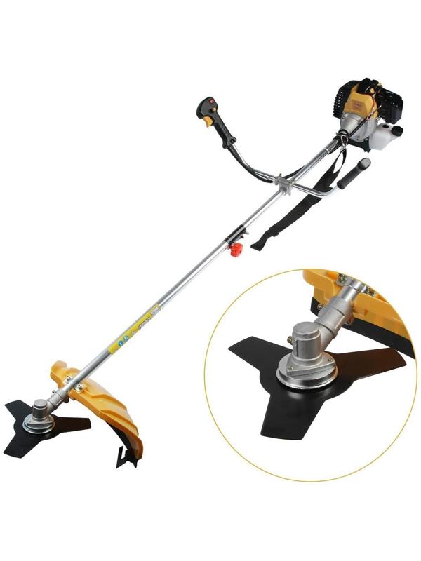 Триммер бензиновый ТУНДРА, Easy-start, леска/нож, 43 см3, 2 л.с., в двух коробках