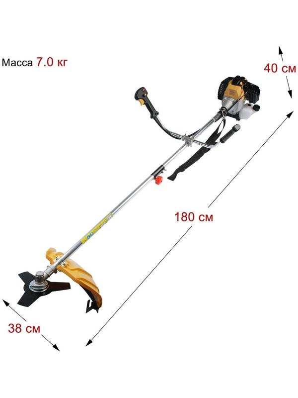 Триммер бензиновый ТУНДРА, Easy-start, леска/нож, 43 см3, 2 л.с., в двух коробках