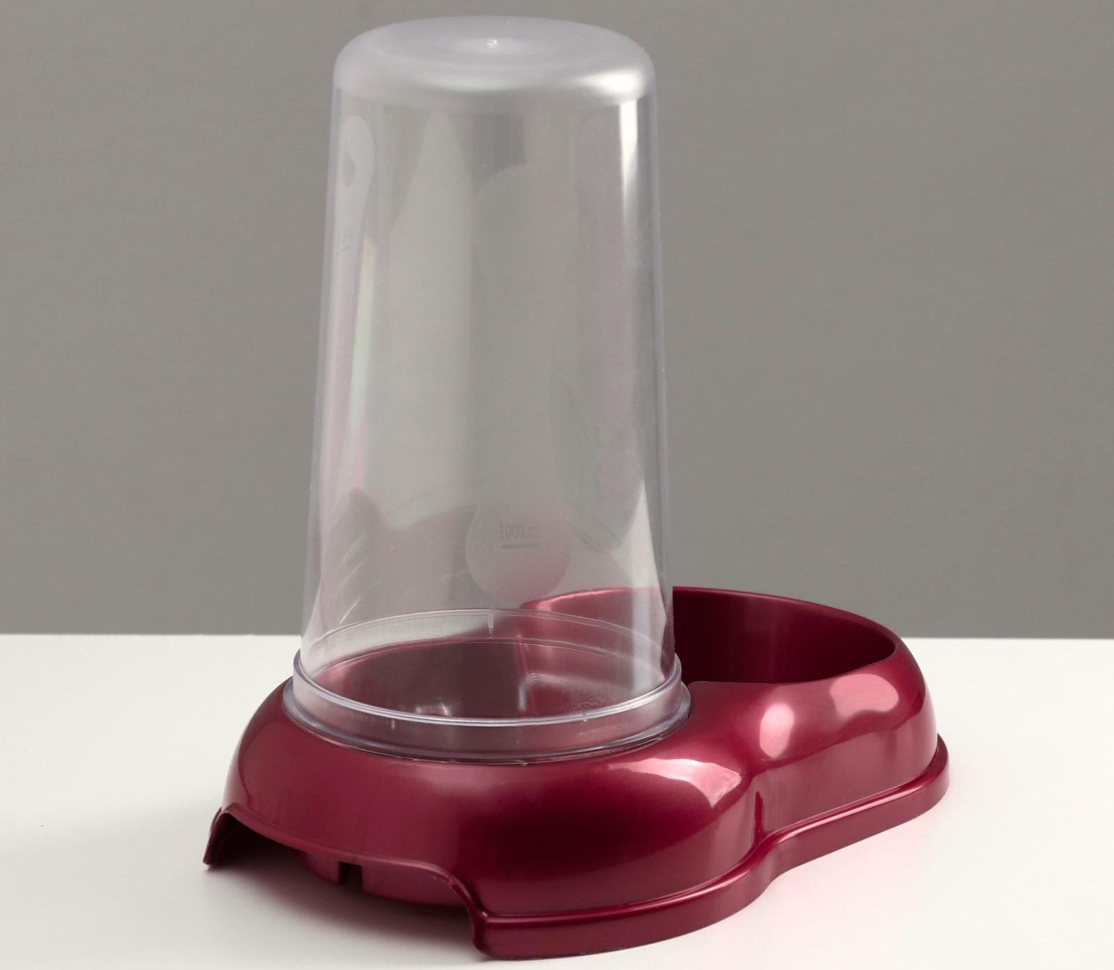 Автопоилка/автокормушка, рубиновая перламутр, 1,5 л