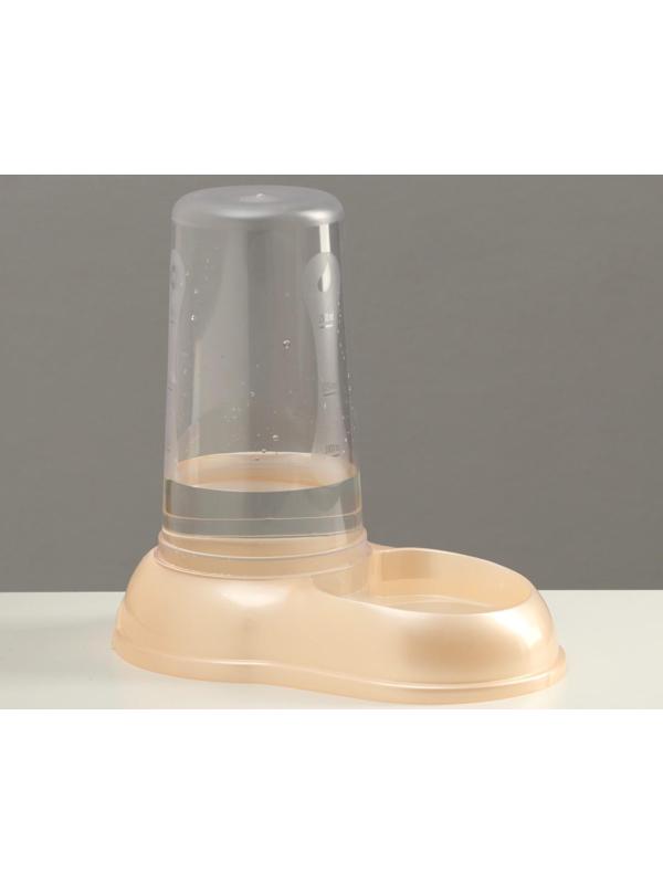 Автопоилка-автокормушка, бежевая перламутр, 1,5 л