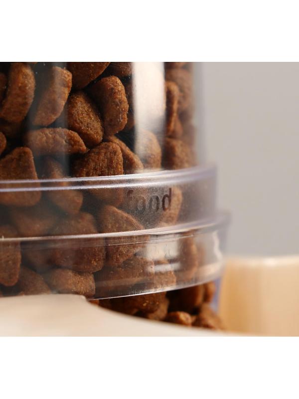 Автопоилка-автокормушка, бежевая перламутр, 1,5 л