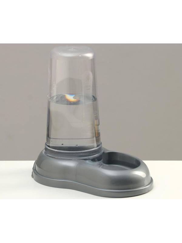 Автопоилка/автокормушка 0,6 л, серая перламутр