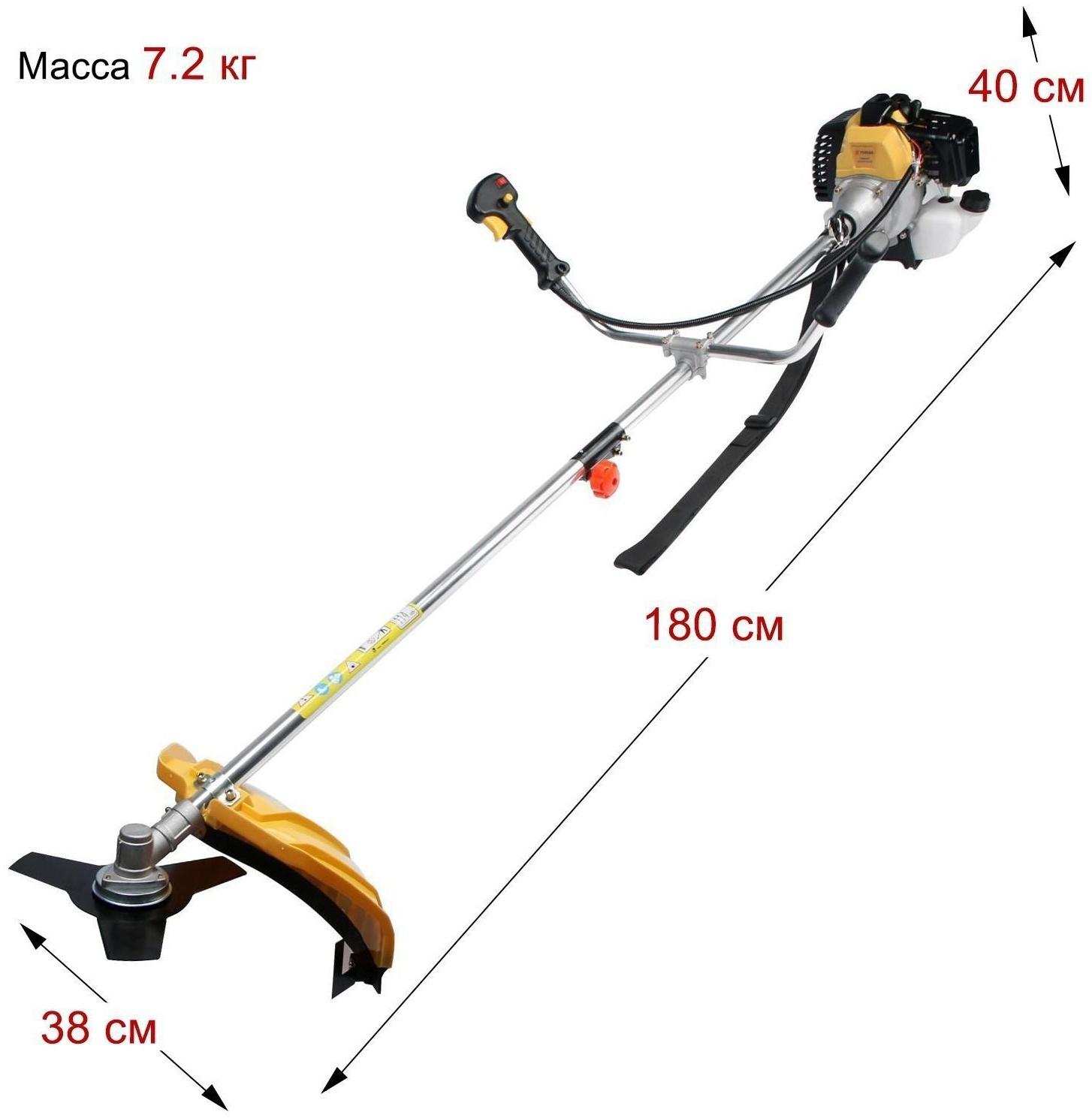 Триммер бензиновый ТУНДРА, Easy-start, леска/нож, 52 см3, 2.3 л.с., в двух коробках