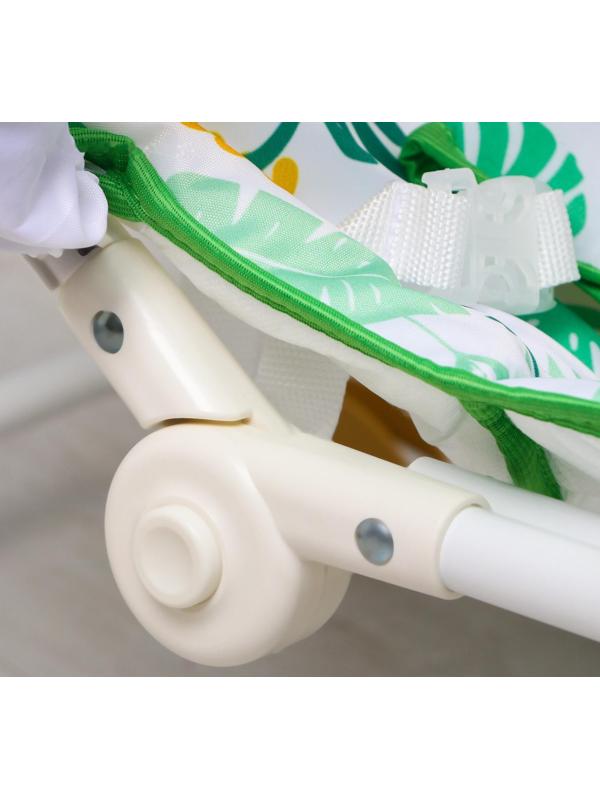 Шезлонг - качалка для новорождённых «Сафари», игровая дуга, игрушки МИКС