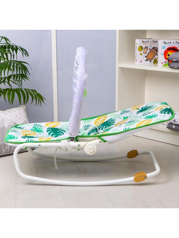 Шезлонг - качалка для новорождённых «Сафари», игровая дуга, игрушки МИКС
