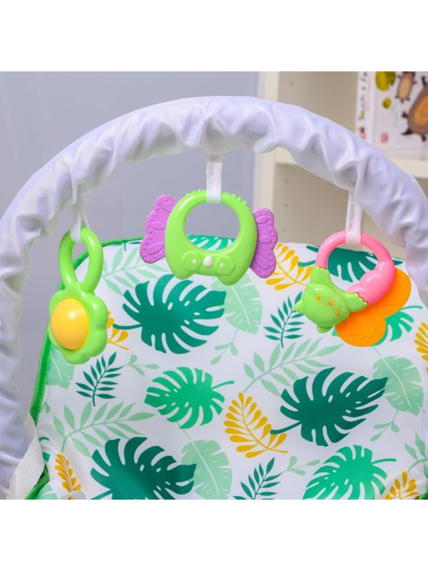 Шезлонг - качалка для новорождённых «Сафари», игровая дуга, игрушки МИКС