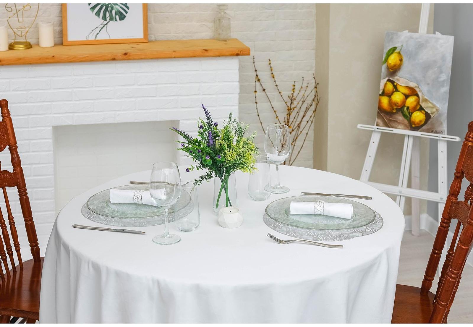 Набор салфеток сервировочных на стол Доляна «Веер», d=38 см, 4 шт, цвет серебряный