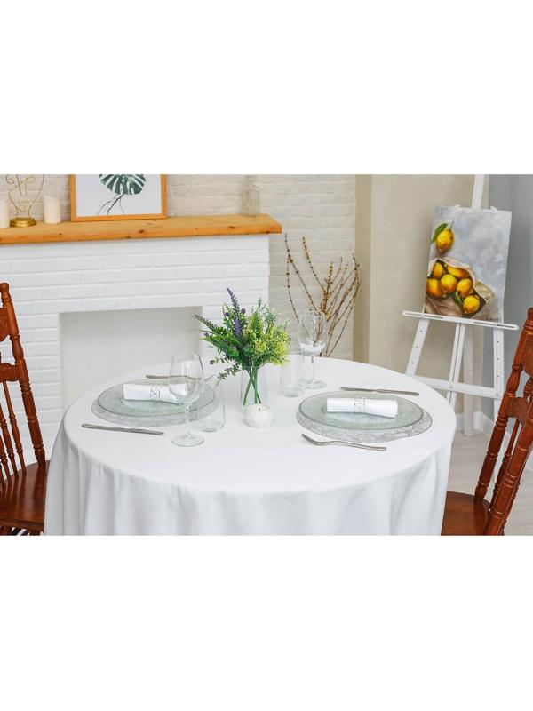 Набор салфеток сервировочных на стол Доляна «Веер», d=38 см, 4 шт, цвет серебряный