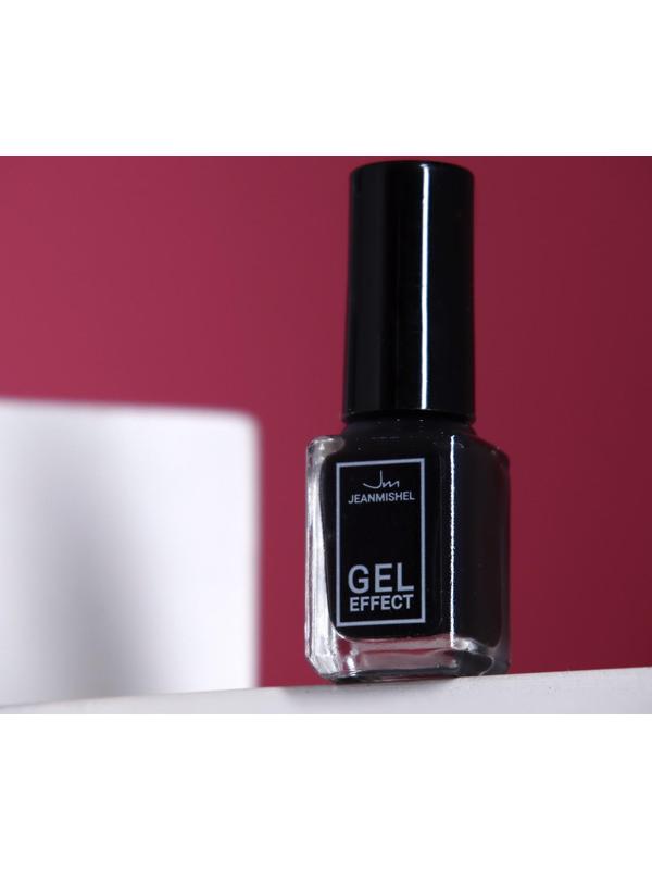 Лак для ногтей с эффектом геля, Jeanmishel, тон 199, чёрный матовый, 6 мл
