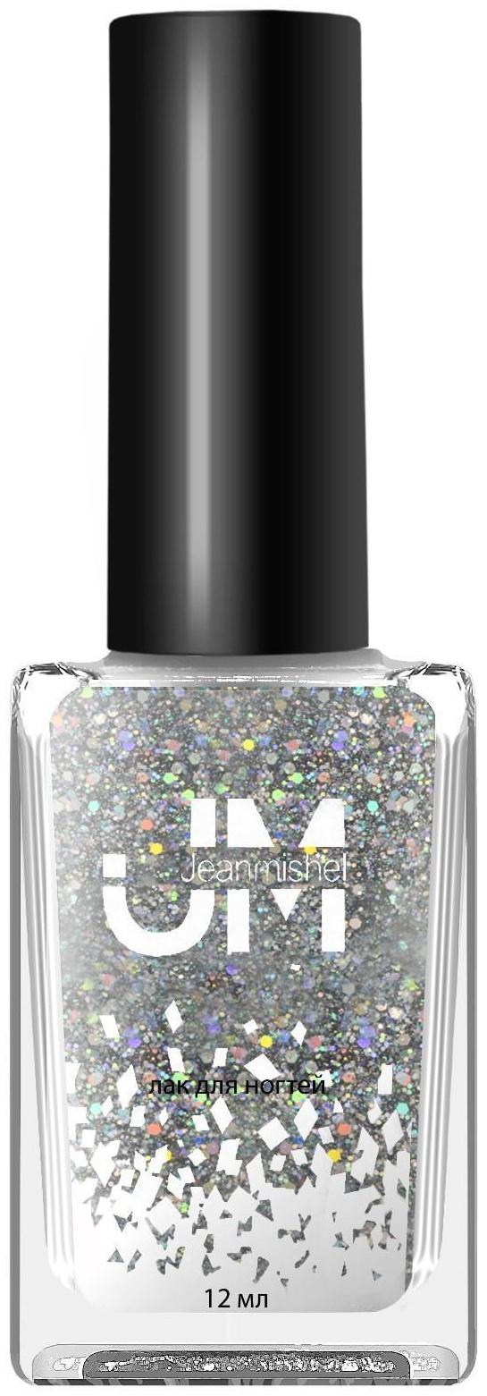 Лак для ногтей Jeanmishel, тон 408 блёстки серебристые мульти, мелкие, 12 мл