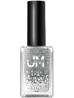 Лак для ногтей Jeanmishel, тон 408 блёстки серебристые мульти, мелкие, 12 мл