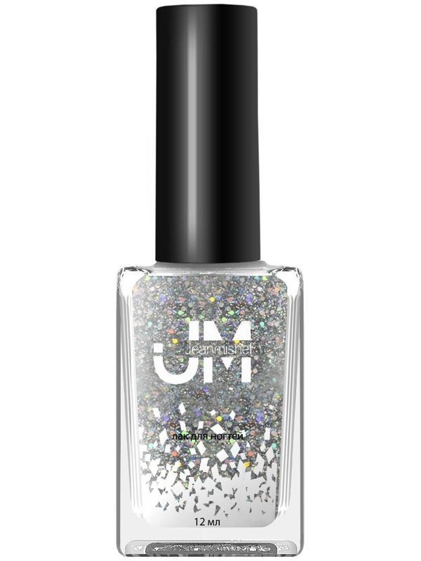 Лак для ногтей Jeanmishel, тон 408 блёстки серебристые мульти, мелкие, 12 мл