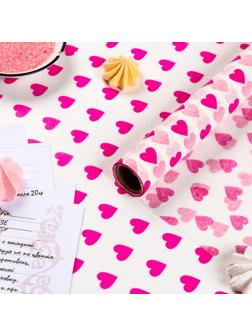 Бумага силиконизированная «Сердце», для выпечки, 0,38 х 5 м