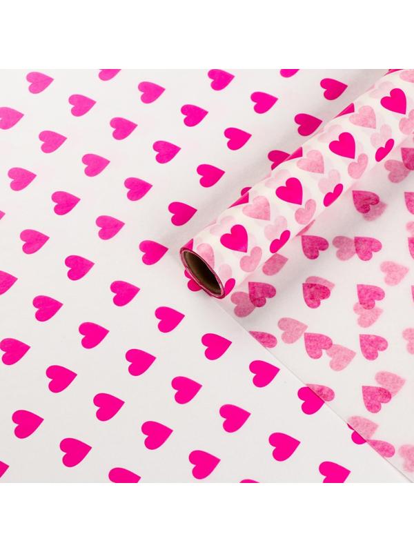Бумага силиконизированная «Сердце», для выпечки, 0,38 х 5 м