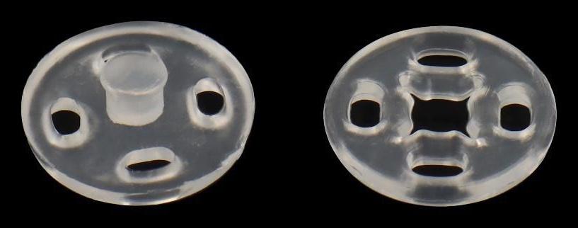 Кнопки пришивные, d = 10 мм, 10 шт, цвет прозрачный