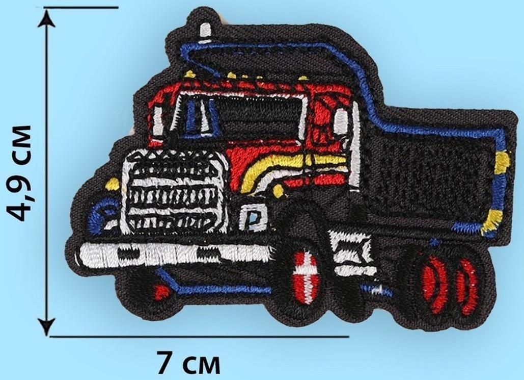 Термоаппликация «Грузовик», 4,9 × 7 см, цвет серый