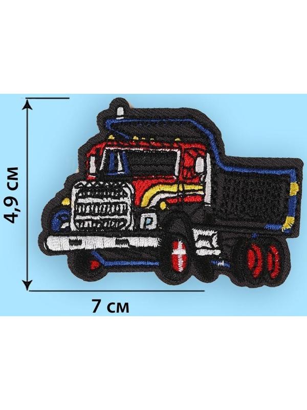 Термоаппликация «Грузовик», 4,9 × 7 см, цвет серый