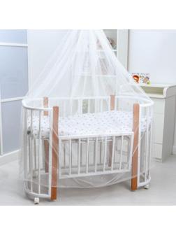 Балдахин для детской кроватки «Звёздочки», без основания р-р 165х500 см, цвет белый