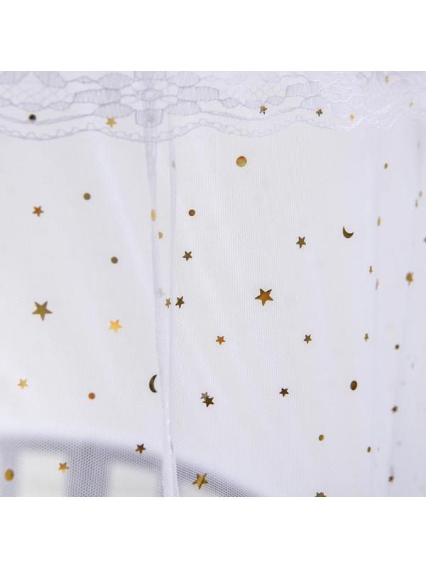 Балдахин для детской кроватки «Звёздочки», без основания р-р 165х500 см, цвет белый