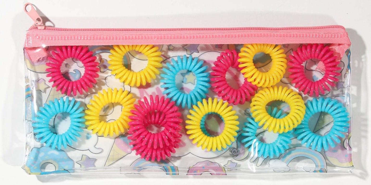 Резинки пружинки для волос «Время чудес», 15 шт., косметичка