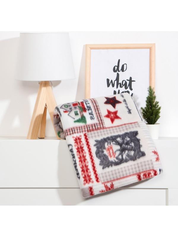 Плед Экономь и Я «Рождество» 150*200см, пл.160 г/м2, 100% п/э