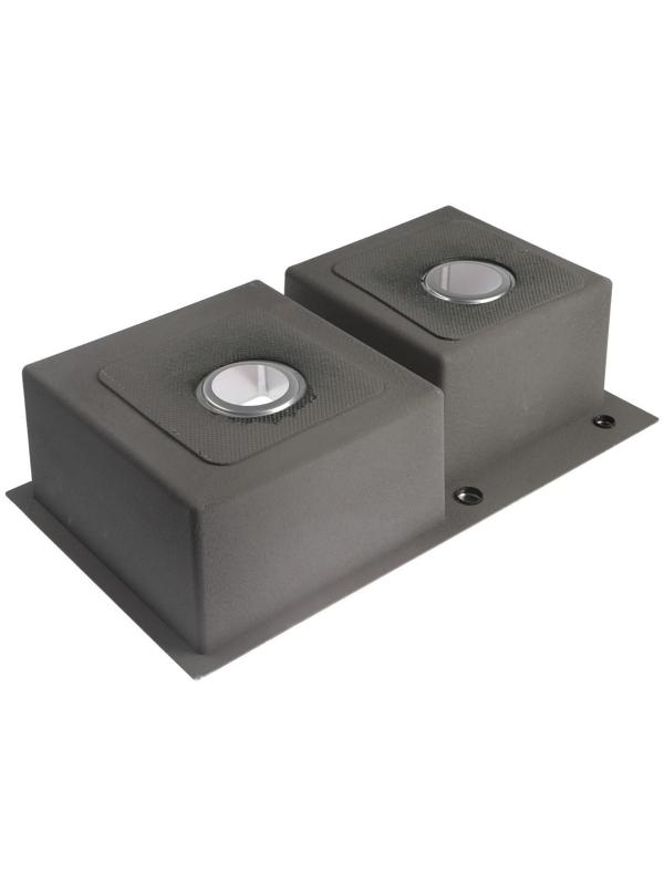 Мойка кухонная AFLORN AF97843-D, врезная, двойная, S=3,0 и 0,8 мм, 78х43х22 см, сифон, сатин