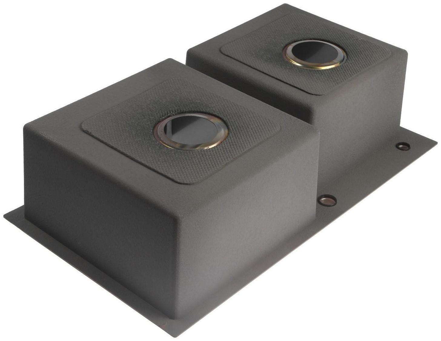 Мойка кухонная AFLORN AF97843B-D, врезная, двойная, S=3,0 и 0,8мм, 78х43х22см, сифон, графит